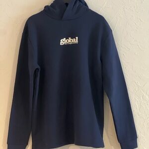 H&M Boys Navy Blue Hoodie Sweatshirt Size L 12/14